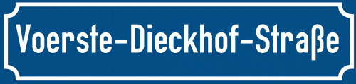 Straßenschild Voerste-Dieckhof-Straße