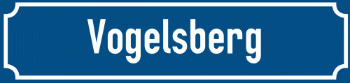 Straßenschild Vogelsberg