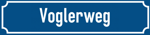 Straßenschild Voglerweg
