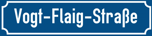 Straßenschild Vogt-Flaig-Straße zum kostenlosen Download