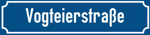 Straßenschild Vogteierstraße