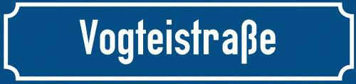 Straßenschild Vogteistraße zum kostenlosen Download