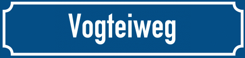 Straßenschild Vogteiweg
