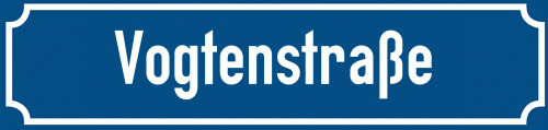 Straßenschild Vogtenstraße