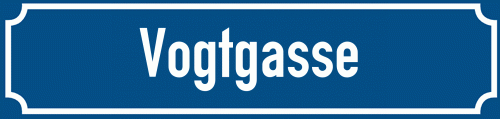 Straßenschild Vogtgasse