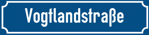 Straßenschild Vogtlandstraße