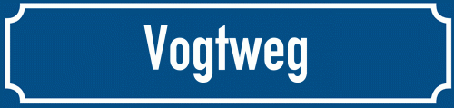 Straßenschild Vogtweg