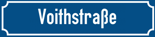 Straßenschild Voithstraße