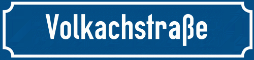 Straßenschild Volkachstraße zum kostenlosen Download
