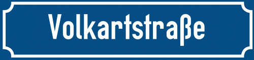 Straßenschild Volkartstraße