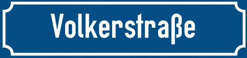 Straßenschild Volkerstraße