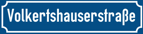 Straßenschild Volkertshauserstraße zum kostenlosen Download