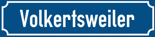 Straßenschild Volkertsweiler