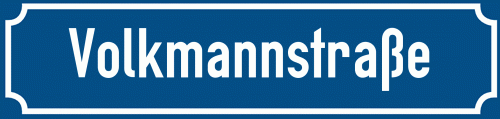 Straßenschild Volkmannstraße