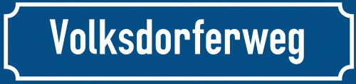 Straßenschild Volksdorferweg