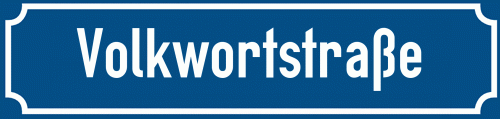 Straßenschild Volkwortstraße