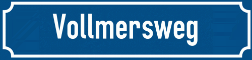 Straßenschild Vollmersweg
