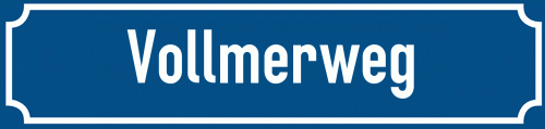 Straßenschild Vollmerweg