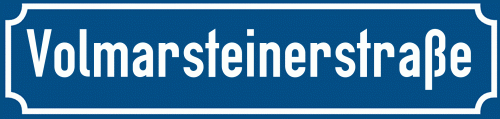 Straßenschild Volmarsteinerstraße
