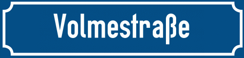 Straßenschild Volmestraße zum kostenlosen Download