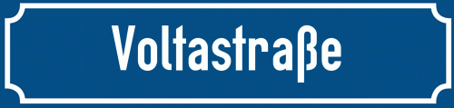 Straßenschild Voltastraße