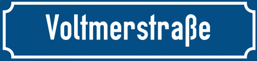 Straßenschild Voltmerstraße