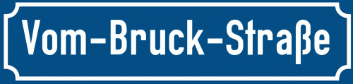Straßenschild Vom-Bruck-Straße