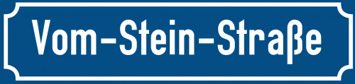 Straßenschild Vom-Stein-Straße zum kostenlosen Download