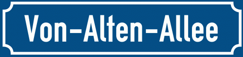 Straßenschild Von-Alten-Allee