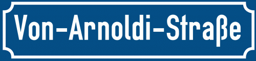 Straßenschild Von-Arnoldi-Straße