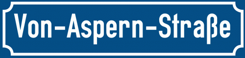 Straßenschild Von-Aspern-Straße
