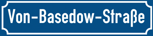 Straßenschild Von-Basedow-Straße