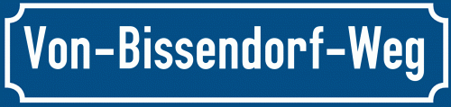 Straßenschild Von-Bissendorf-Weg