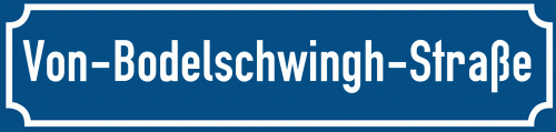 Straßenschild Von-Bodelschwingh-Straße