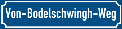 Straßenschild Von-Bodelschwingh-Weg