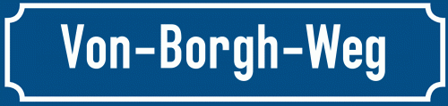 Straßenschild Von-Borgh-Weg