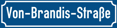Straßenschild Von-Brandis-Straße