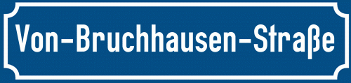 Straßenschild Von-Bruchhausen-Straße