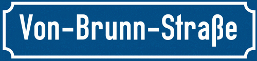 Straßenschild Von-Brunn-Straße