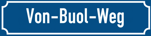 Straßenschild Von-Buol-Weg