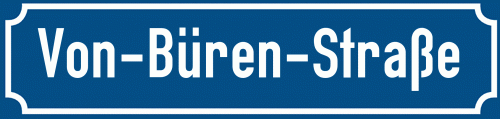 Straßenschild Von-Büren-Straße