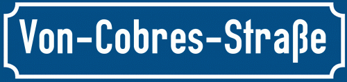 Straßenschild Von-Cobres-Straße