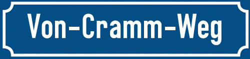 Straßenschild Von-Cramm-Weg