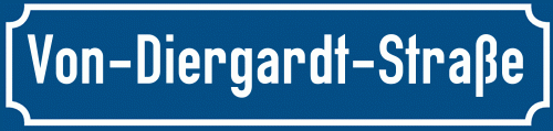 Straßenschild Von-Diergardt-Straße