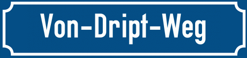 Straßenschild Von-Dript-Weg