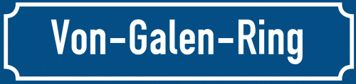Straßenschild Von-Galen-Ring