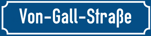 Straßenschild Von-Gall-Straße