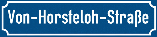 Straßenschild Von-Horsteloh-Straße