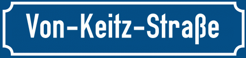 Straßenschild Von-Keitz-Straße