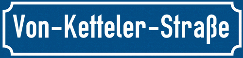 Straßenschild Von-Ketteler-Straße zum kostenlosen Download